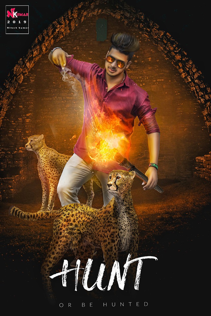 hunter edit on picsart