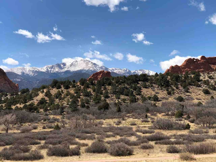 Pikes Peak at Garden of the Gods