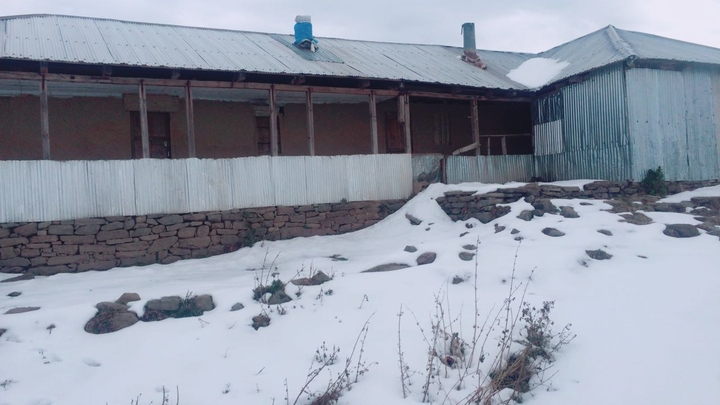 snow fall in my village