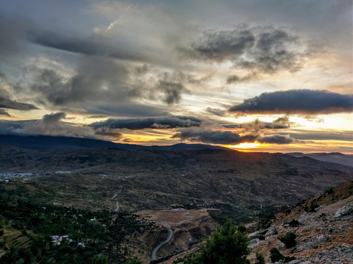 sunset from a mount