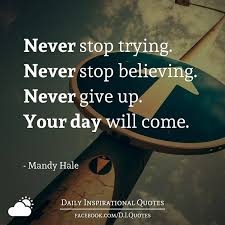Never stop