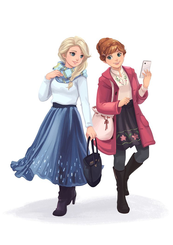 princess elsa and anna