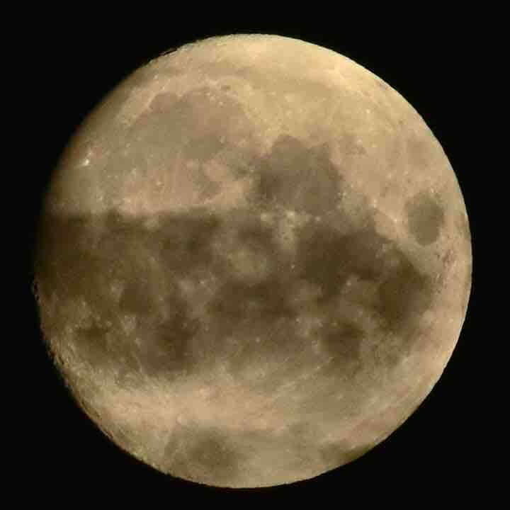 The moon...
