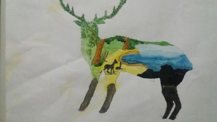 a green deer