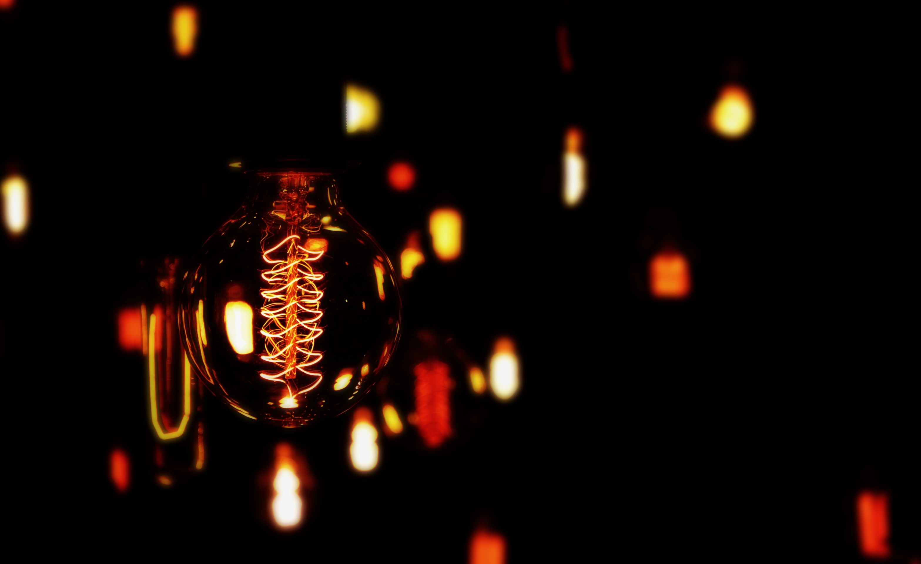 Lightbulb Electricity Dark