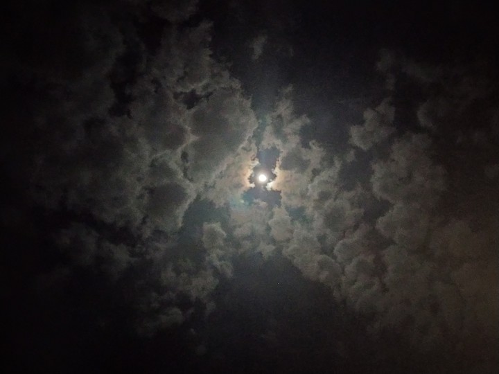 cloudy night sky moon