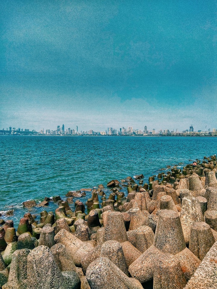 Mumbai beach Marin drive