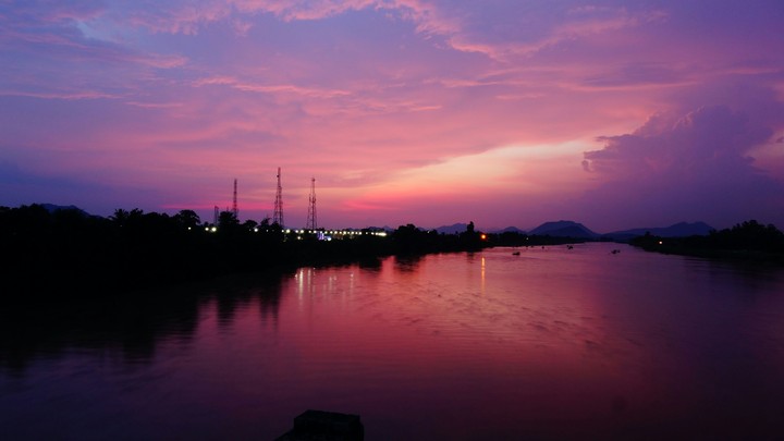 Sunset at Aska,  Odisha,  India