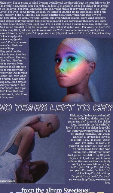 No tears left to cry with lyrics