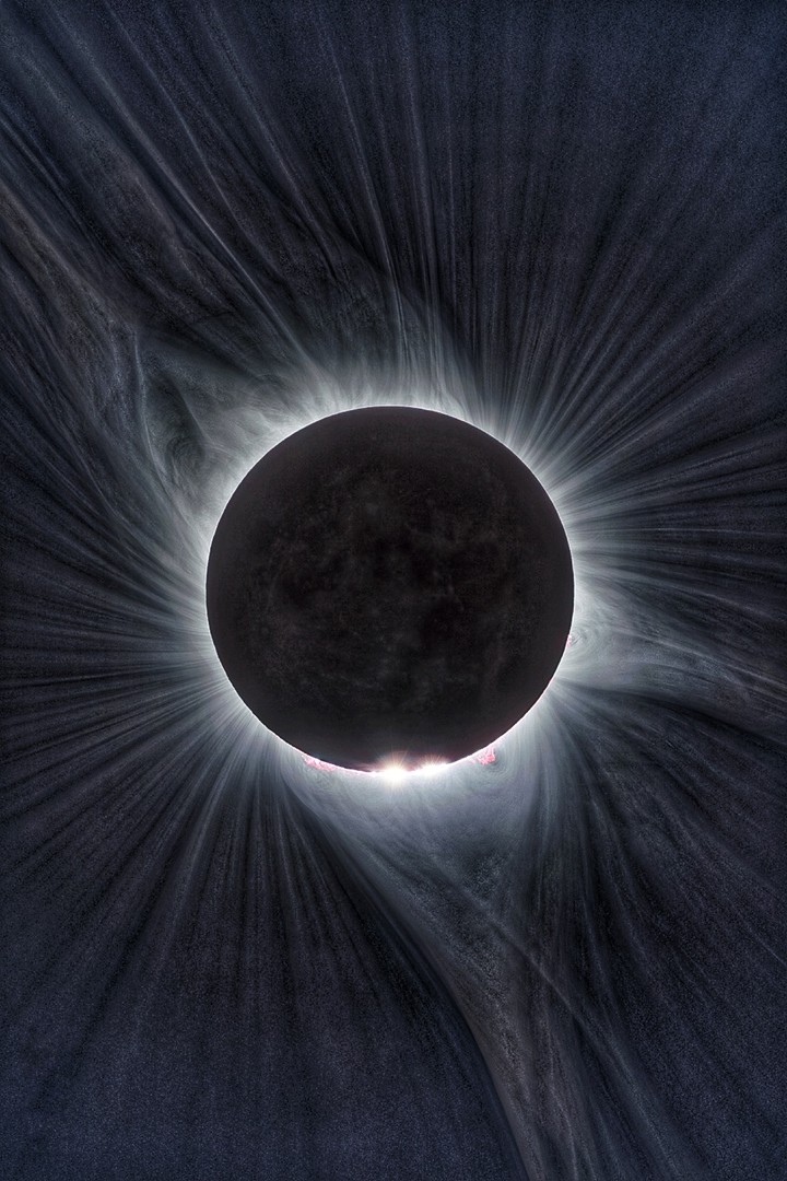 Solar eclipse over South America