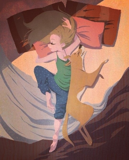 girl &dog
