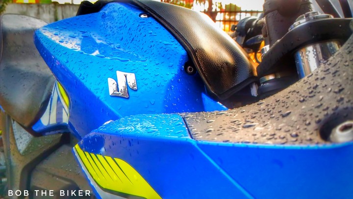 gixxer in rain