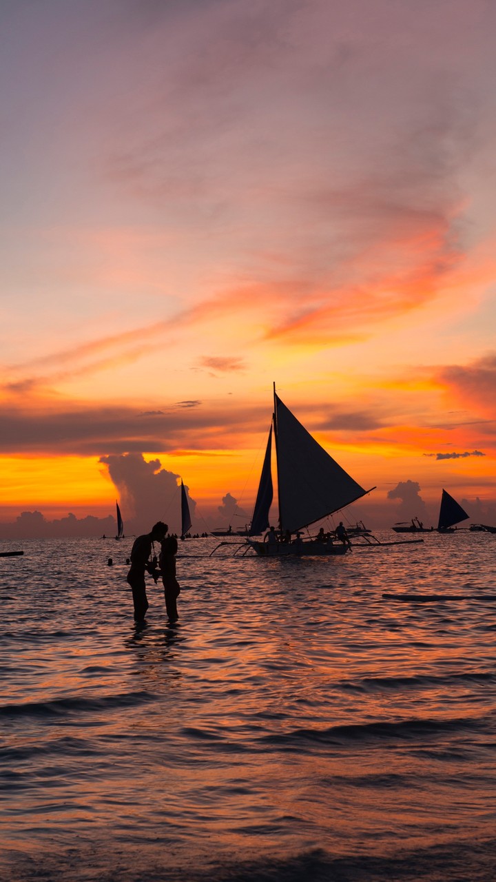 Boats on a Sunset