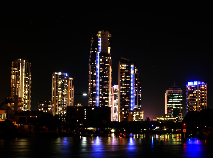 surfers Paradise at night