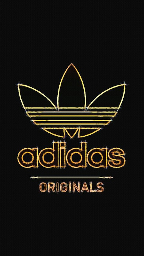 gold adidas logo