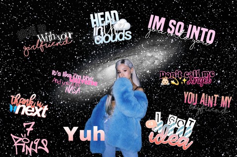 My own Ariana Grande wallpaper ☁️stickers, Ariana & galaxy
