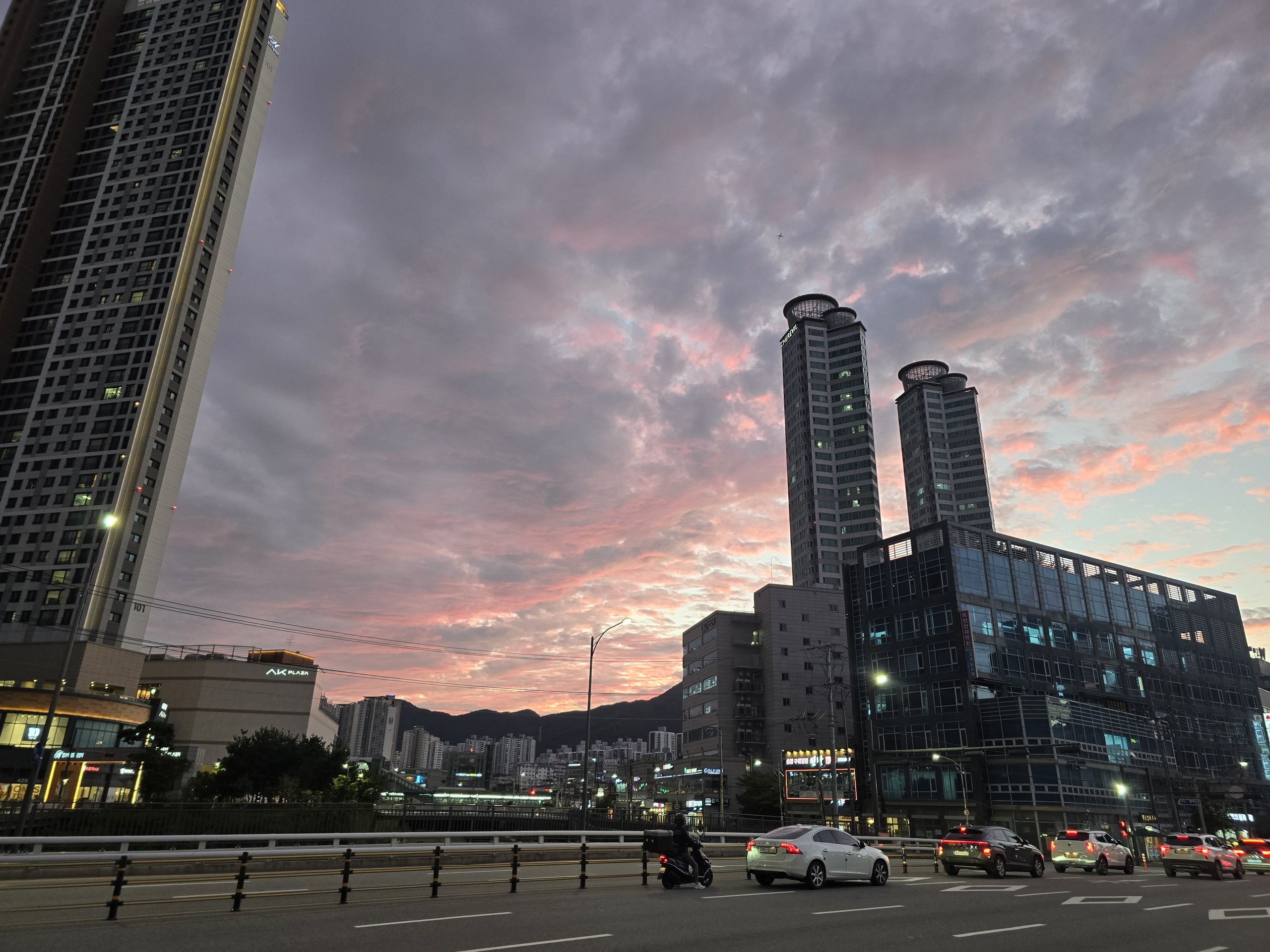Evening twilight of An-yang city, Korea