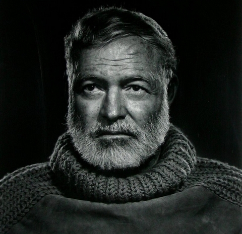 Portrait Ernest Hemingway, Literary Author