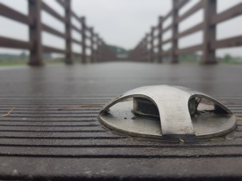 Bridge on a rainy day