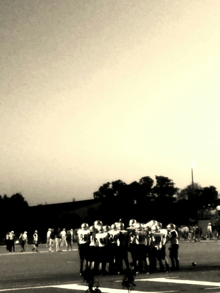 football huddle