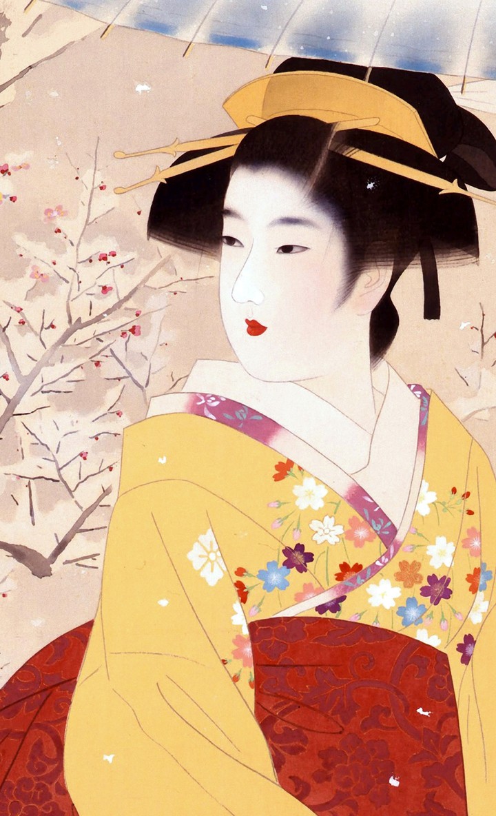 ukiyoe winter scene － beauty in the snow