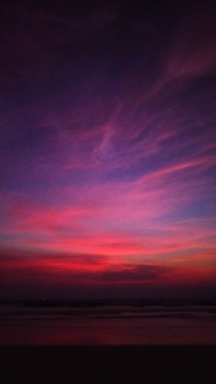 The colorful sky