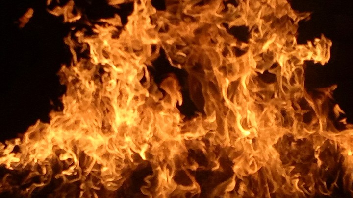 The fire