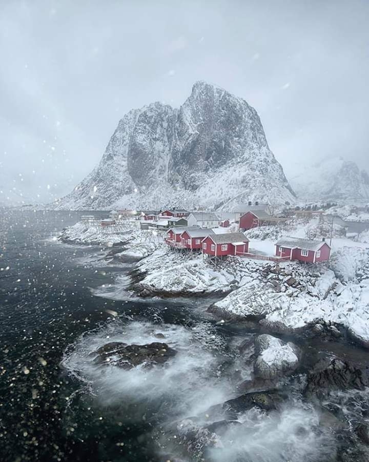 Snow-covered landscapes in Norway