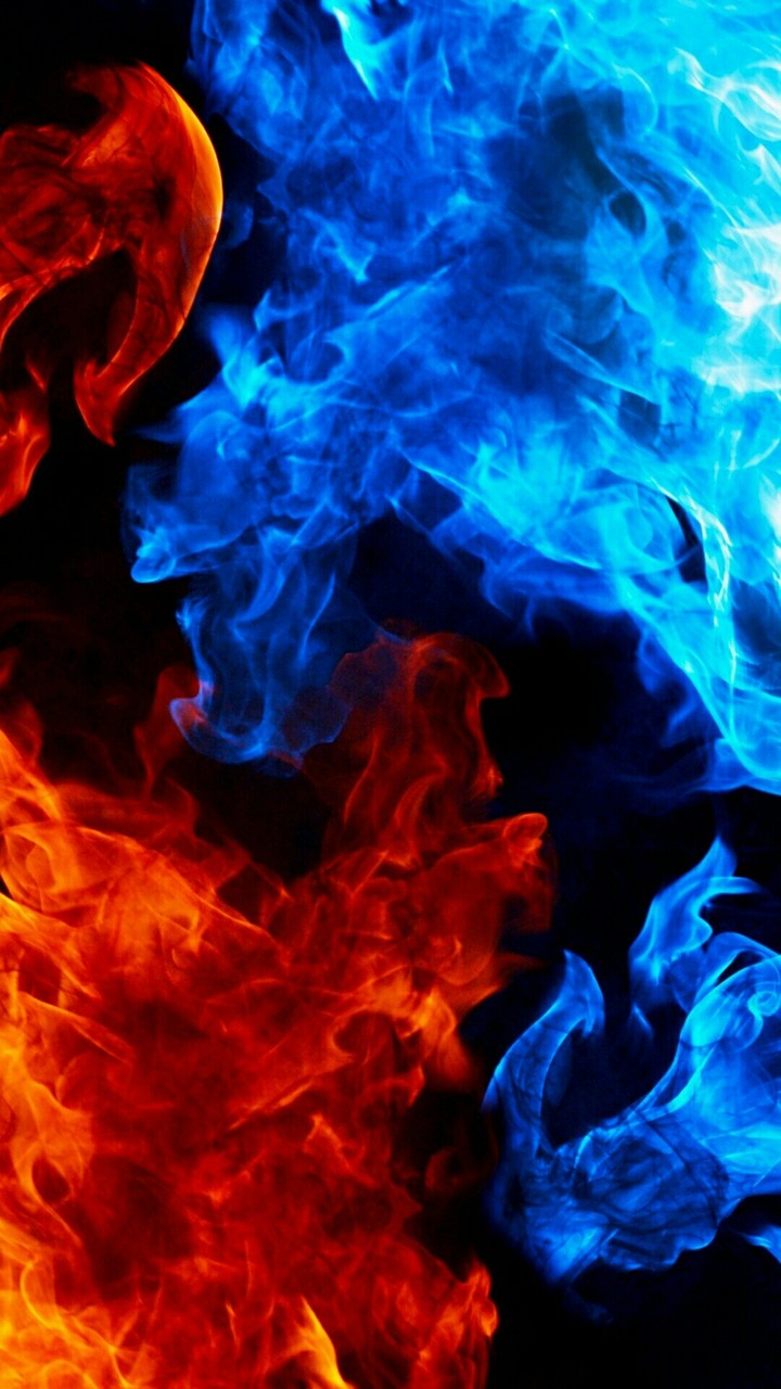 fire and ice...... red and blue