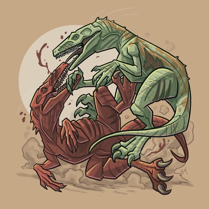 Dinosaur battle