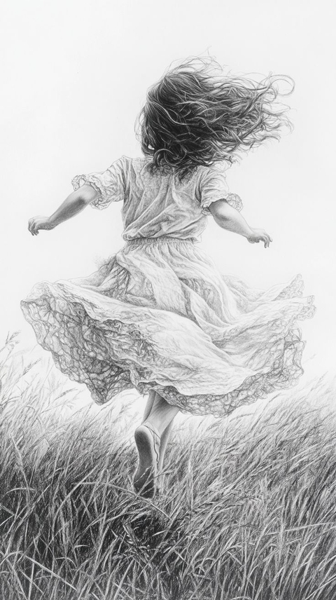 tapety child, drawing