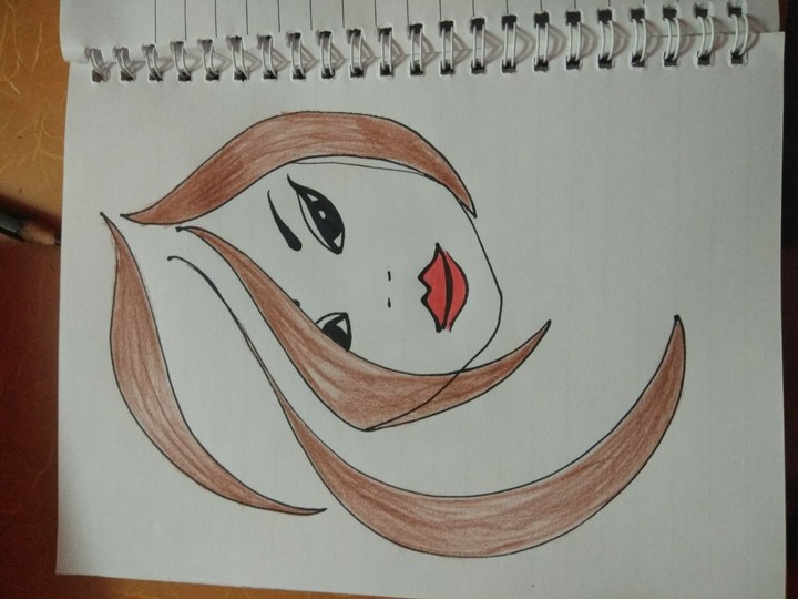 Modern Woman face sketch