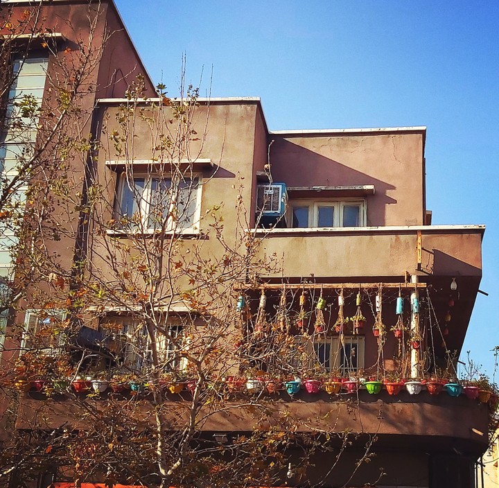 colorful  balcony