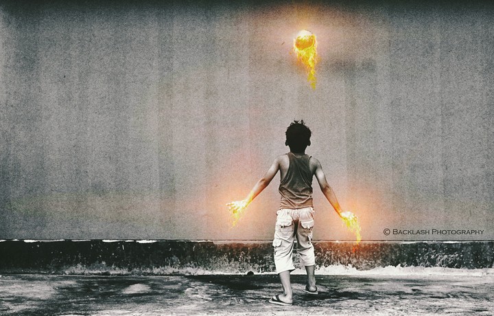 Play with fire flames