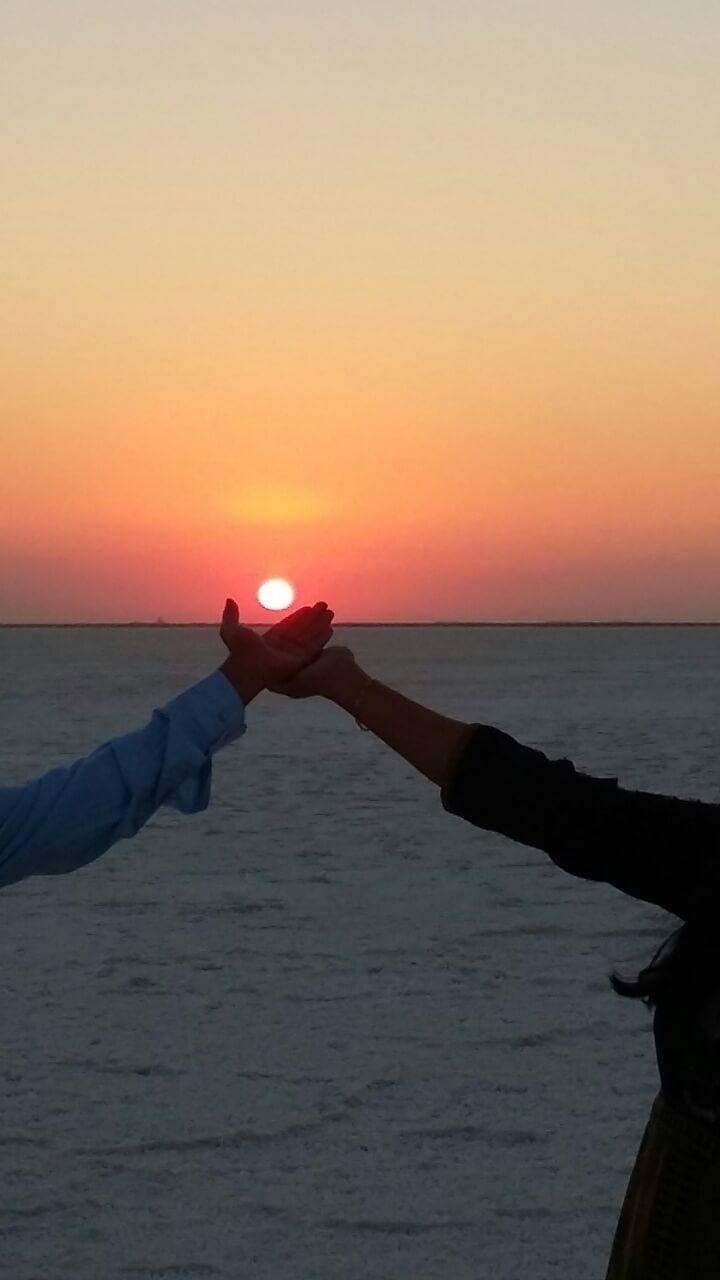 love#me and you#sunset#white desert#amazing#sand