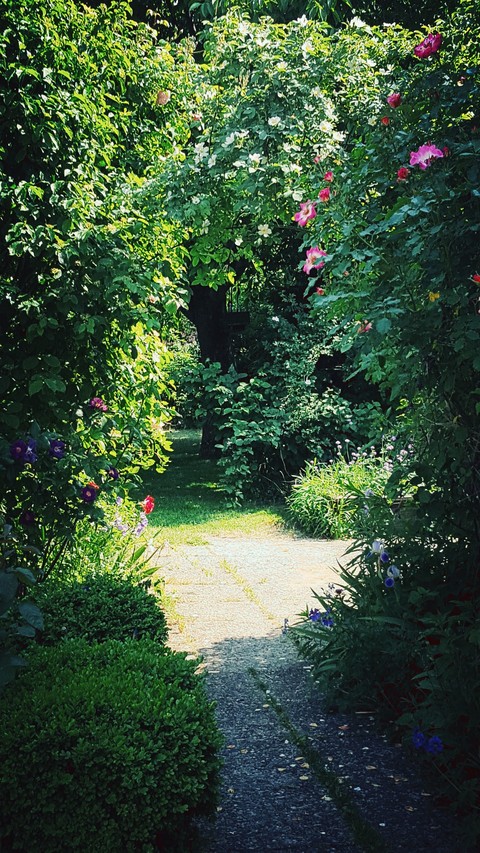 Blättertor zum Garten