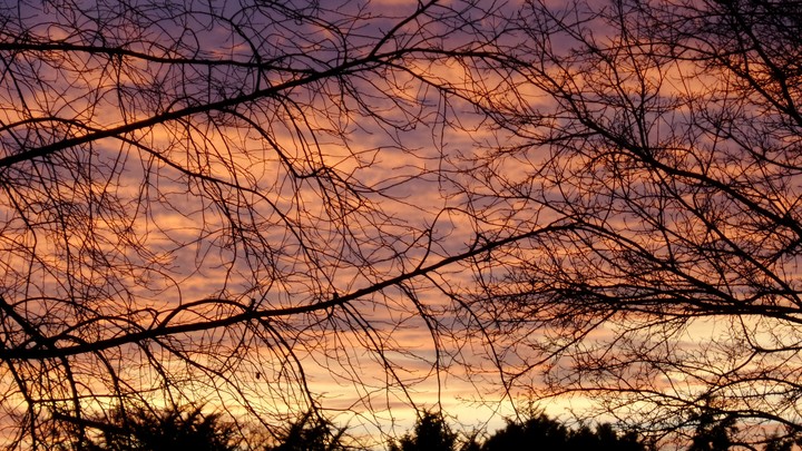 Glühender Himmel
