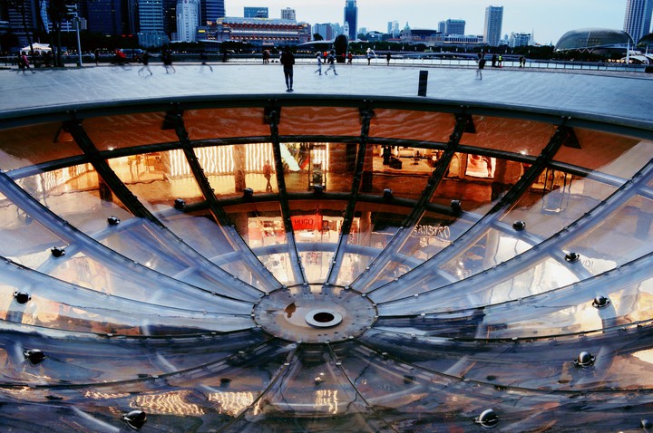 Giant bowl in marina bay sand