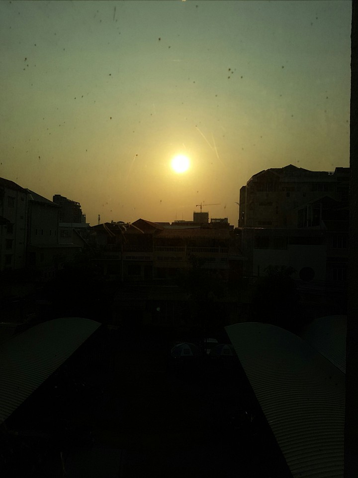 Sunset from Wing mobile banking building