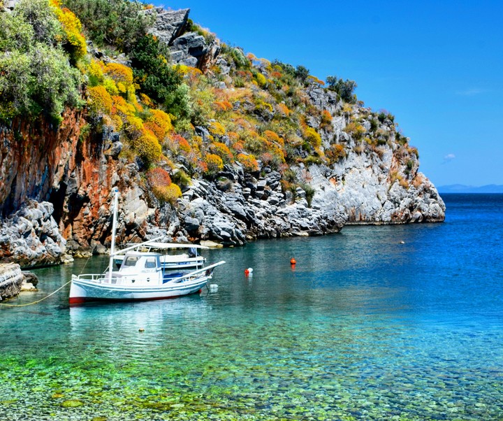 blue and green sea
