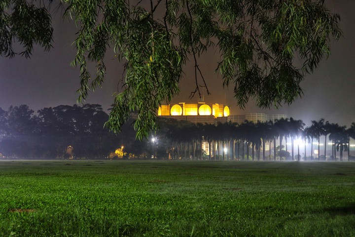 a side view.
