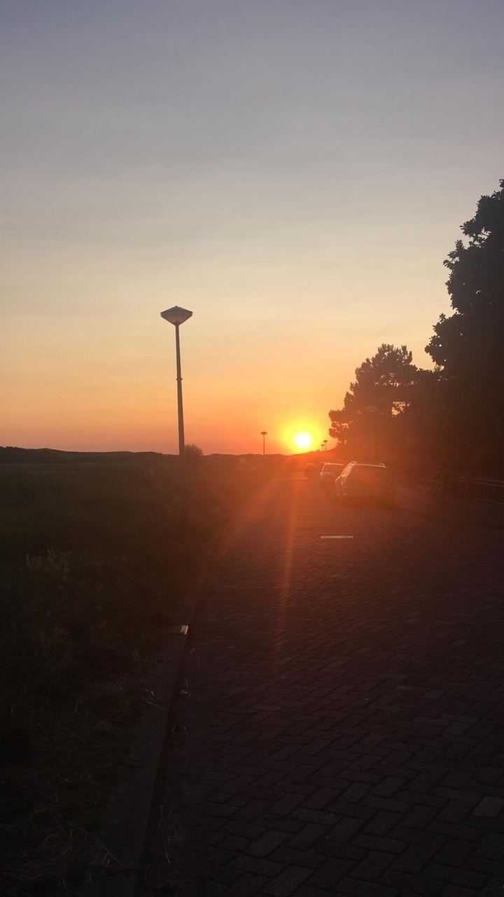 sunset in Den Helder Beach in the netherlands