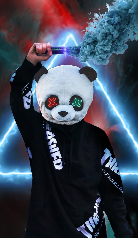 Panda mask man