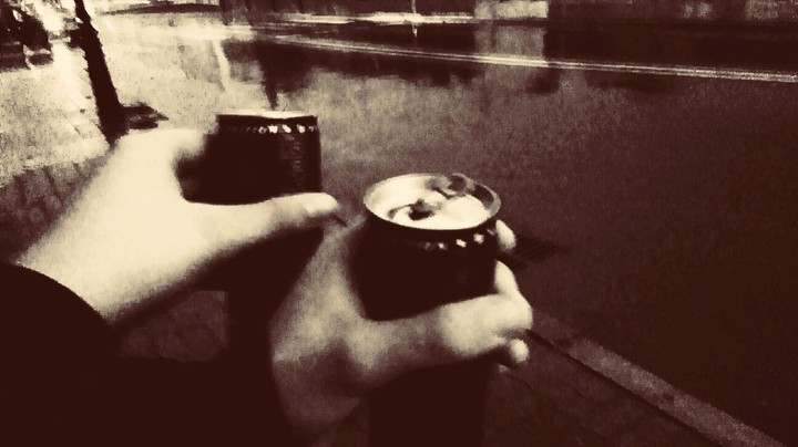 Drinking energy drink with my best friend :)