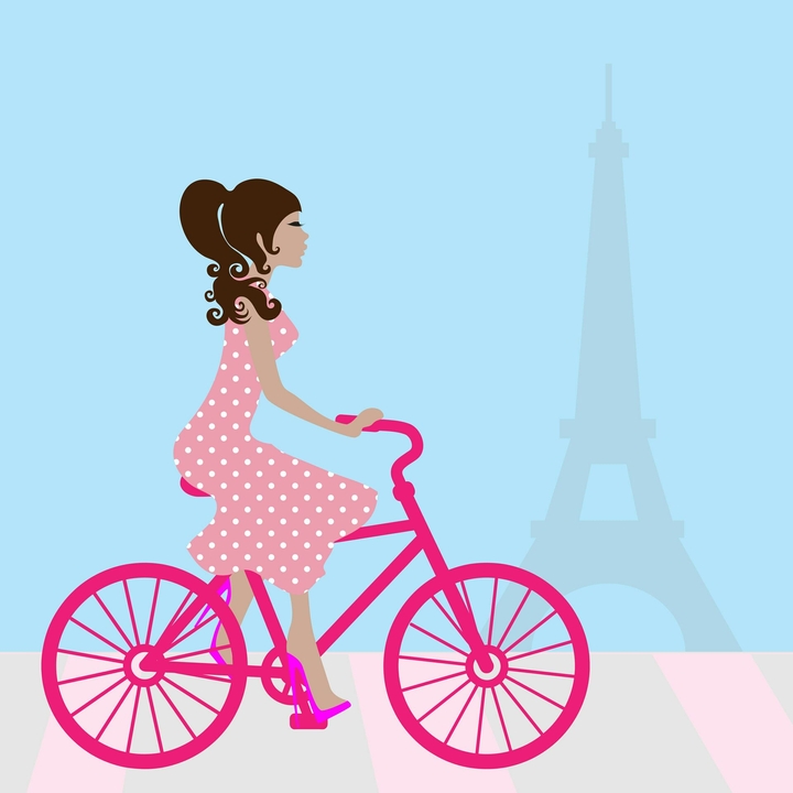 Girls cycling in peris