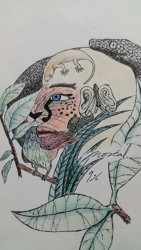 a person with animals