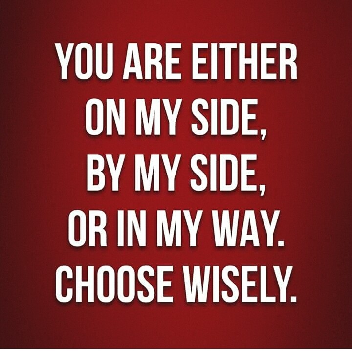 on my side