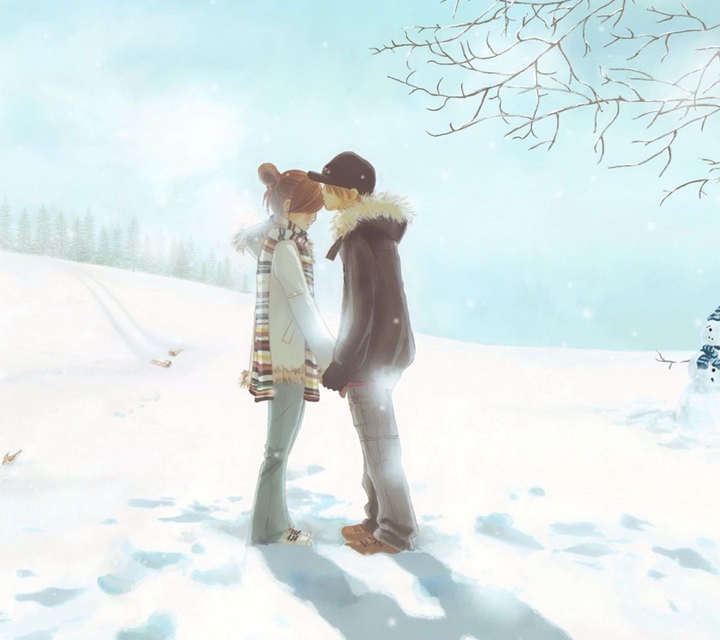 snow winter  love