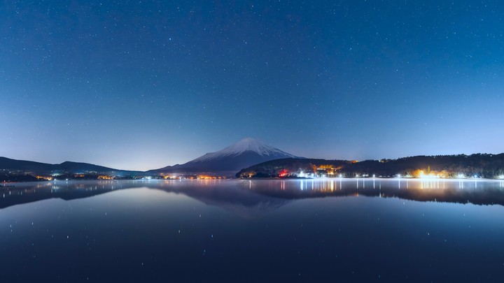 papéis de parede reflection, mountain