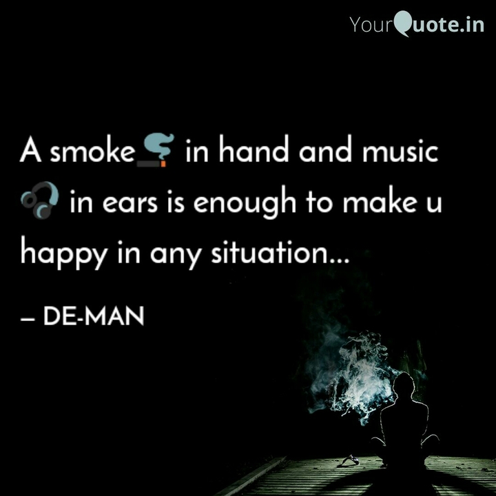 Music, smoke, dark theme